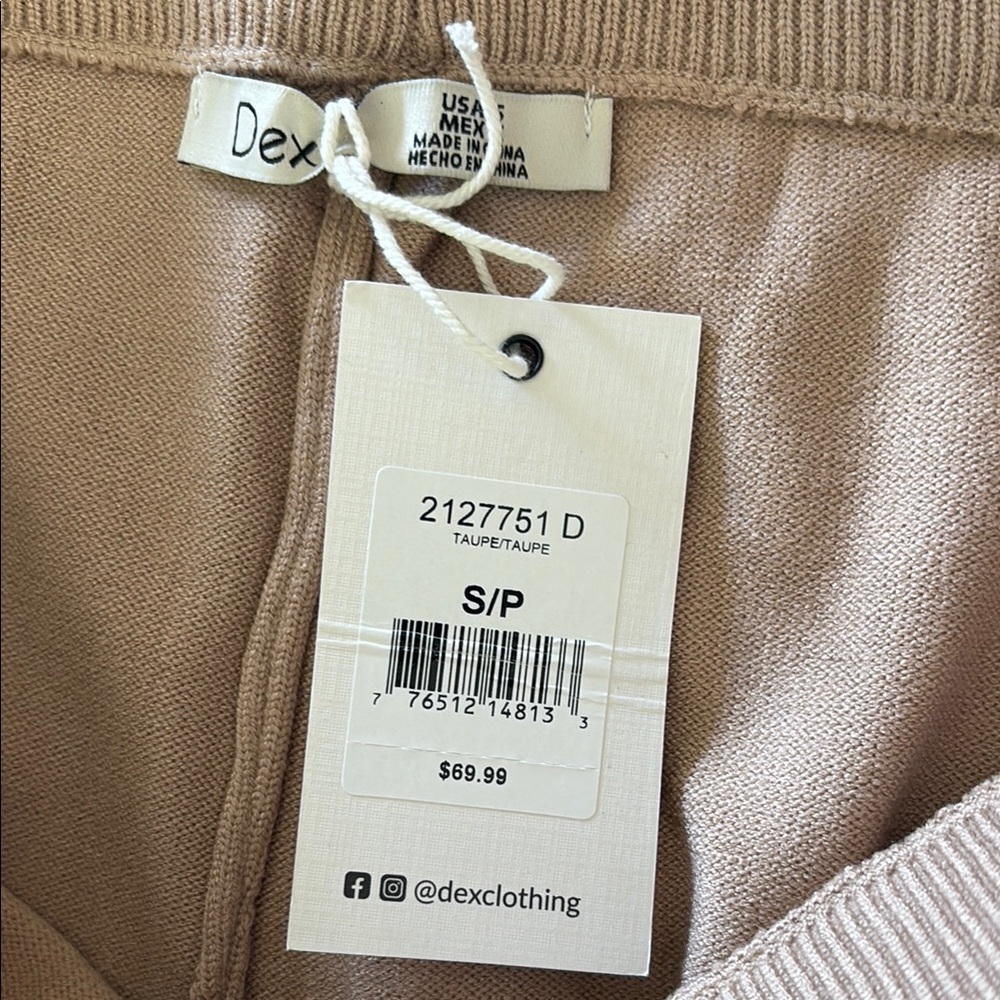 Dex Cropped Wide Leg Knit Pants NWT - Picture 4 of 5